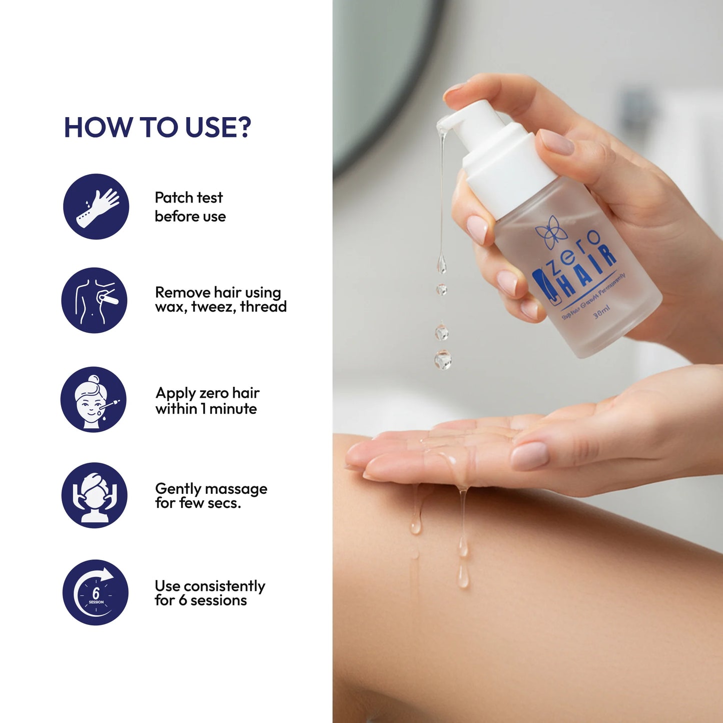 ZERO HAIR SERUM-Permanently Stop Hair